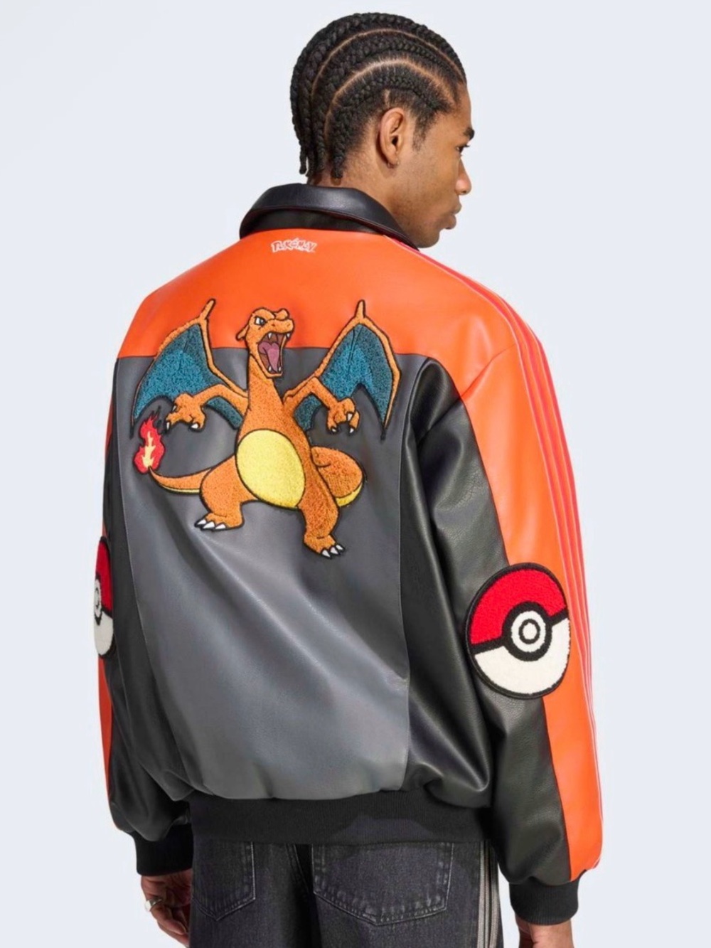 🔥 ADIDAS x POKEMON CHARIZARD 8 BALL JACKET BLACK 🧡